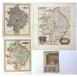 Warwickshire, a collection of thirty-one 17th to 19th century maps, including an engraved