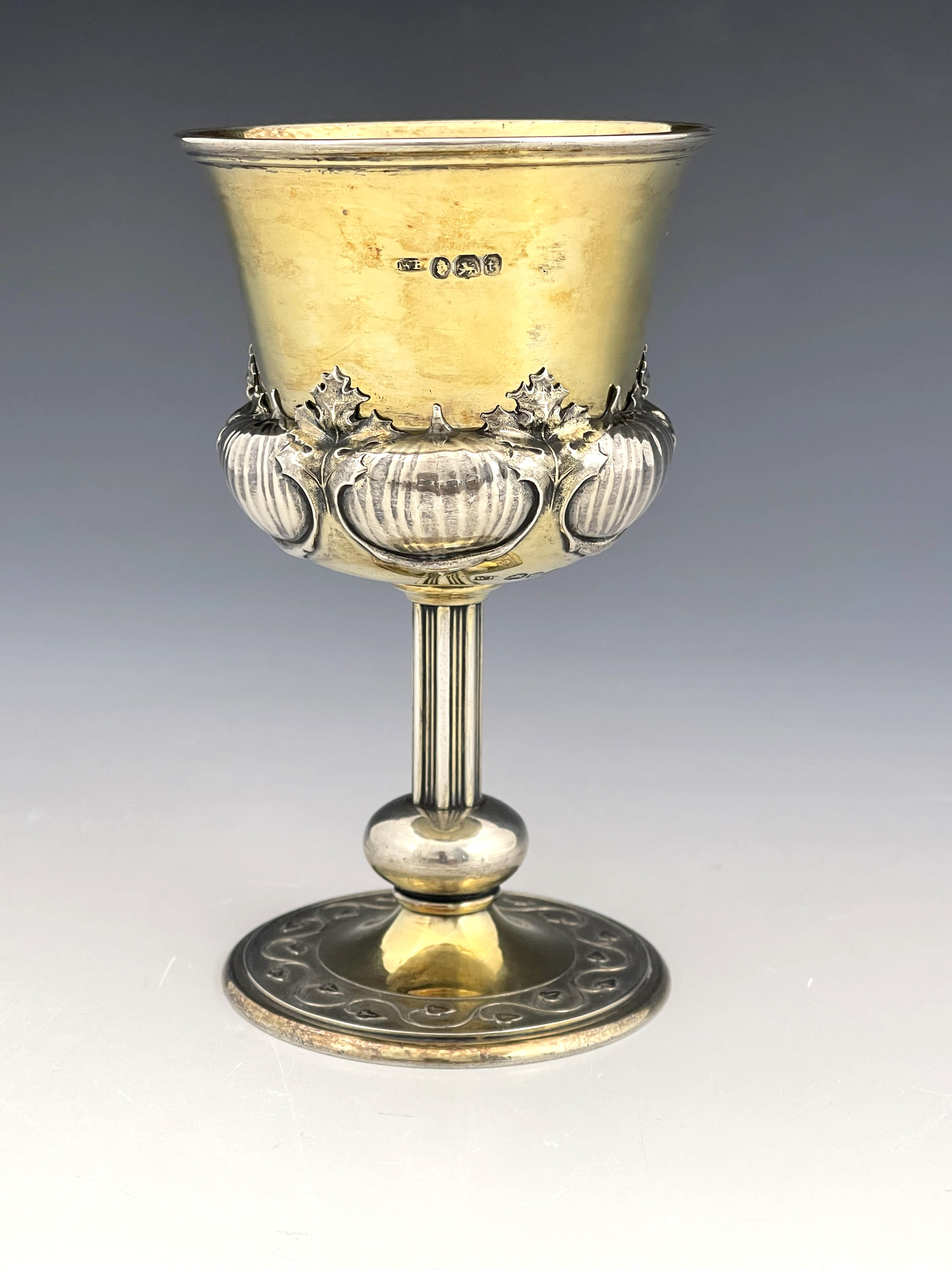A William IV silver parcel gilt goblet, William Bateman II, London 1834 - Image 5 of 5