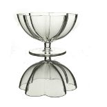 Josef Hoffmann for J J Lobmeyr, a Secessionist glass champagne coupe or bowl