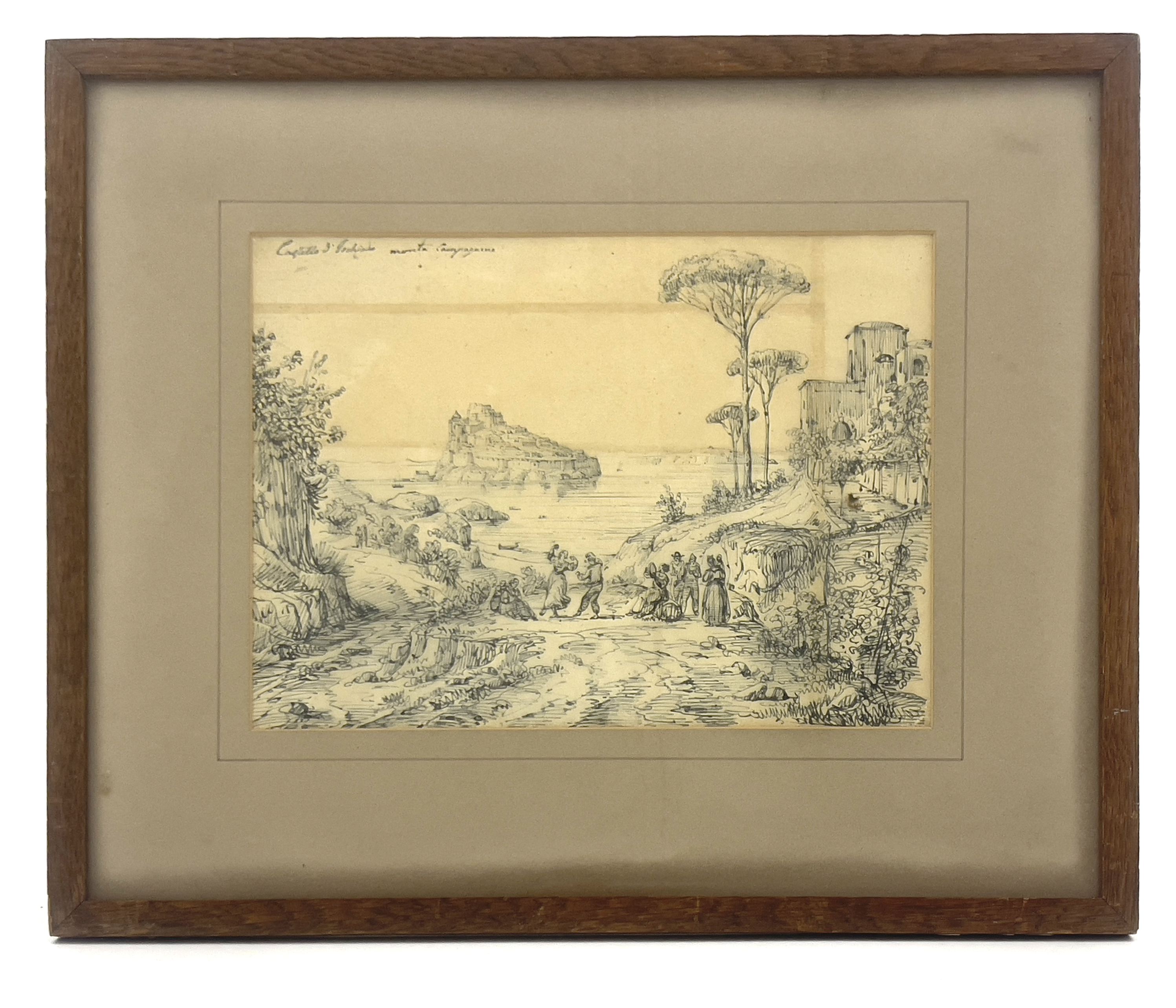 Antonio Senape (Italian, 1788-1850), Castello D'Ishcia, Monte Campagno; Citta D'Ischia, a pair, both - Image 3 of 6