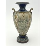 Eliza Simmance for Doulton Lambeth, a twin handled stoneware vase