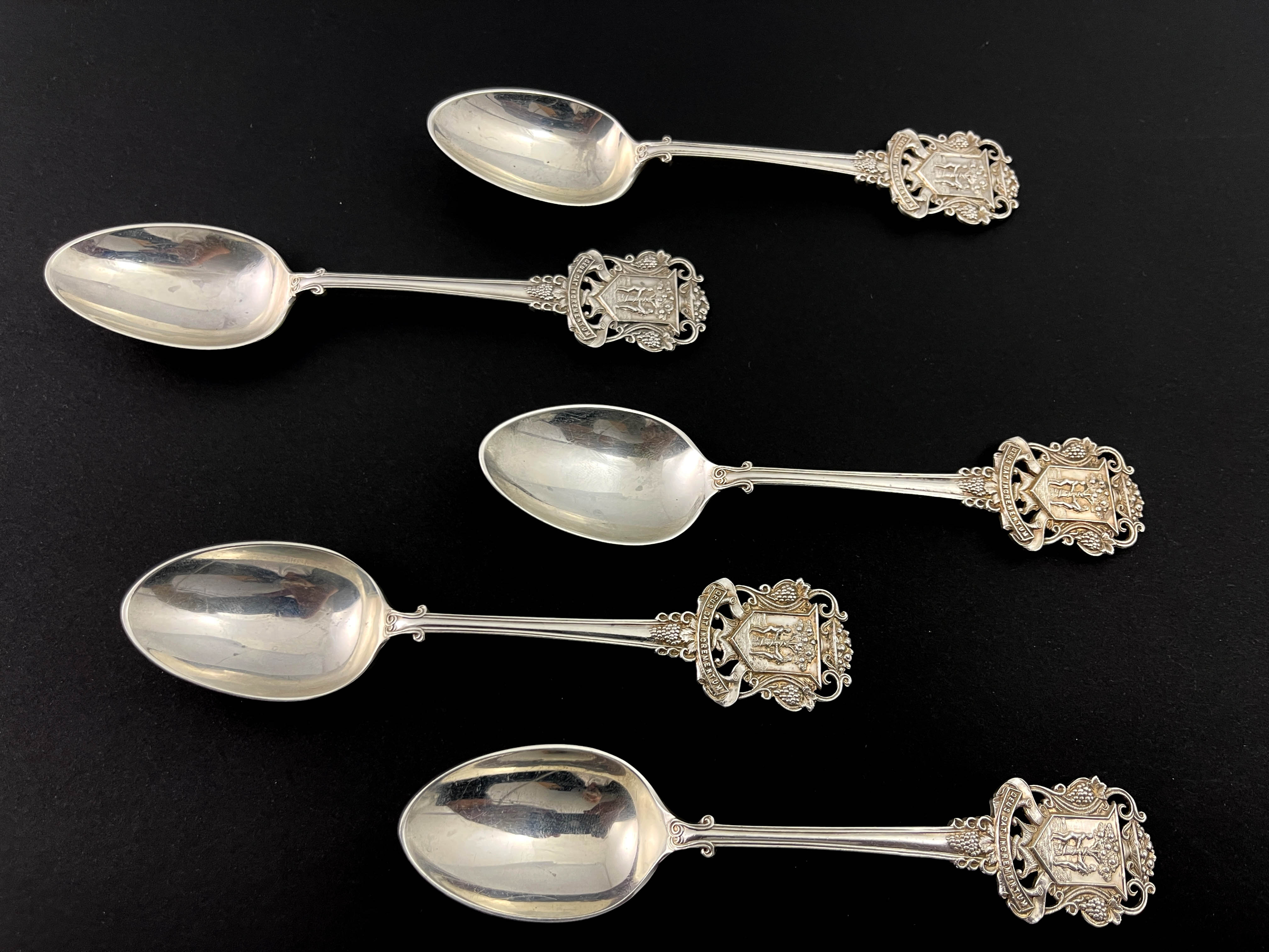 A matched set of five George V silver livery company spoons