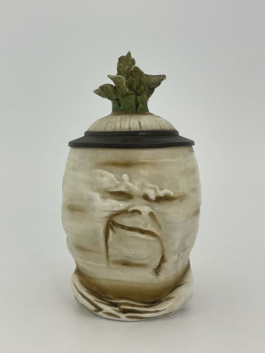 Schierholz, a novelty half litre character stein, modelled as a Sad Radish, pewter mount and inset - Image 8 of 8