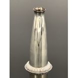 A Norwegian Modernist silver vase, Thorvald Marthinsen, Tonsberg circa 1950, rounded conical form on