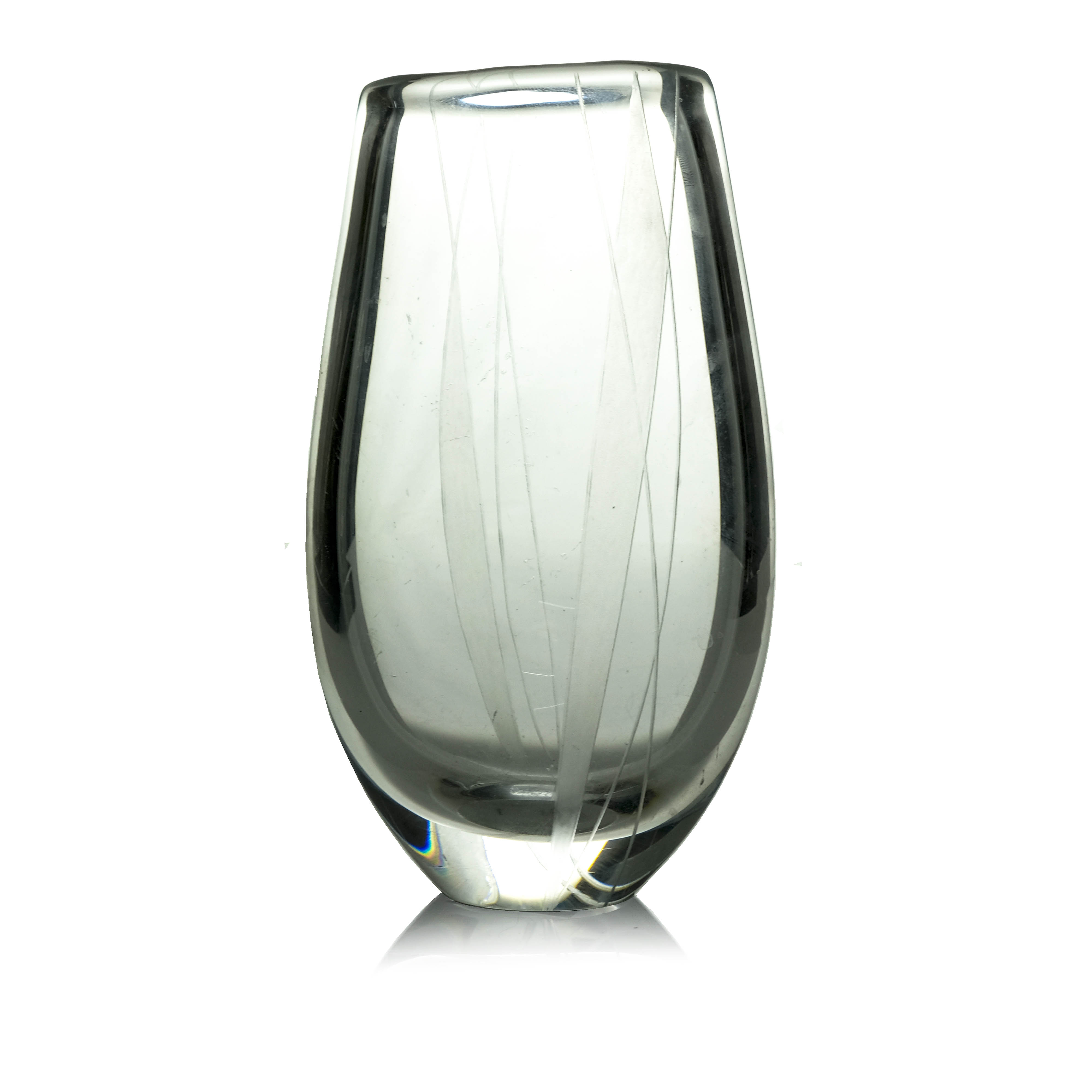 Sven Palmqvist for Orrefors, a Modernist Swedish glass vase