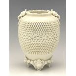 George Owen for Royal Worcester, a reticulated vase