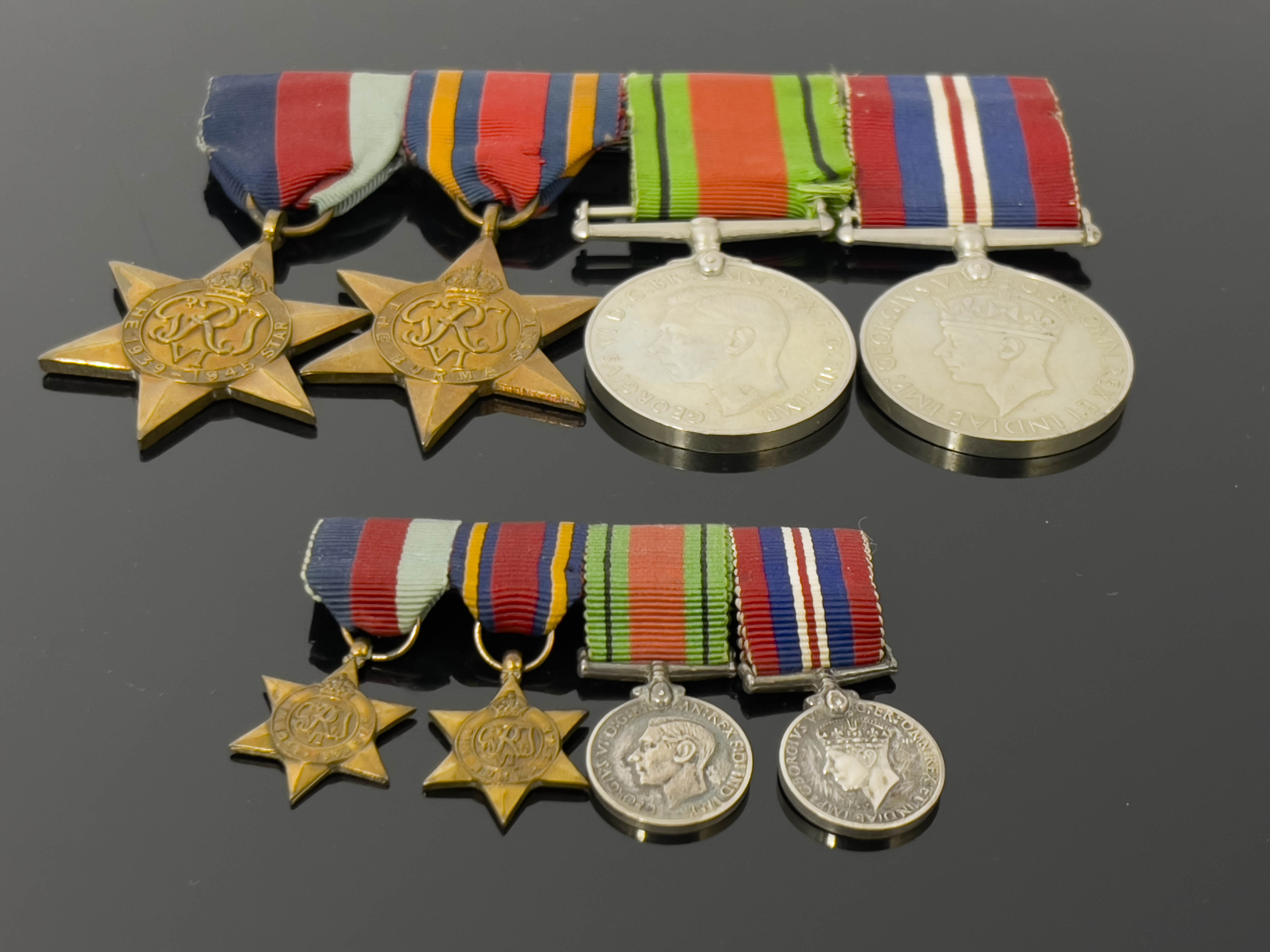 Second World War Medal group, 1939-1945 Star, The Burma Star, Defence Medal, War Medal 1939-1945,