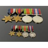 Second World War Medal group, 1939-1945 Star, The Burma Star, Defence Medal, War Medal 1939-1945,