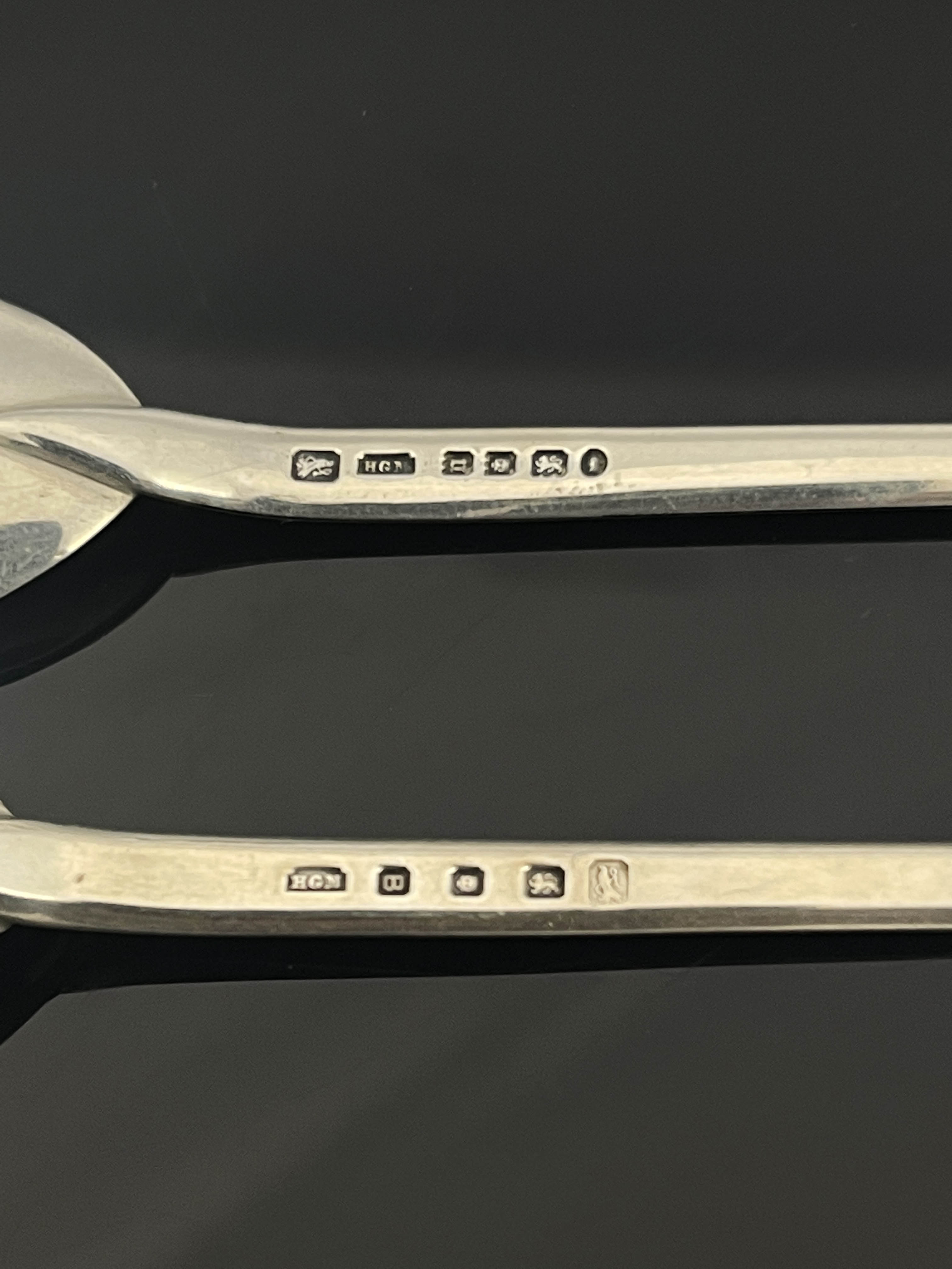 H G Murphy, a pair of Arts and Crafts silver spoons, London 1937 - Image 4 of 4