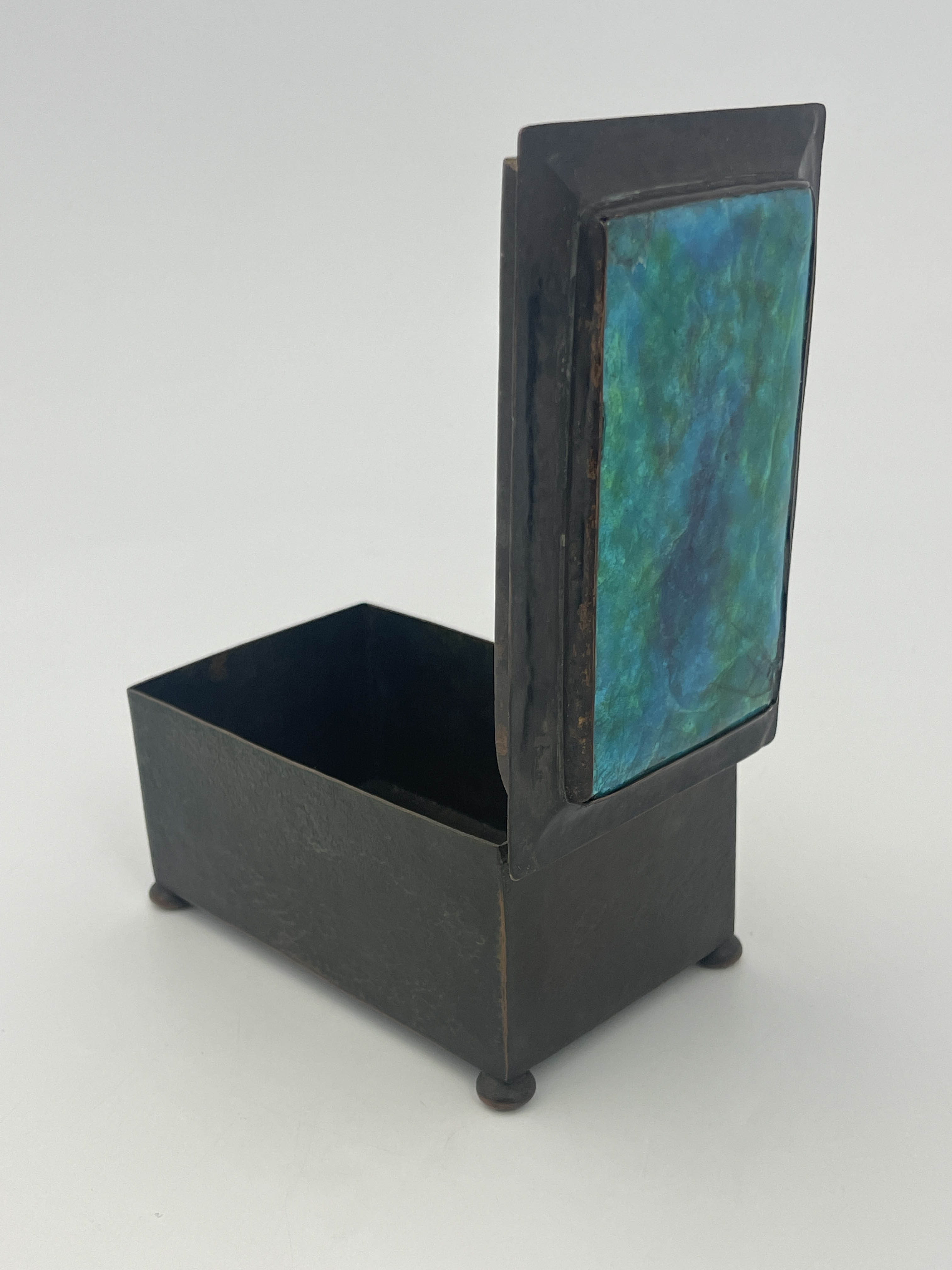 Guild of Handicraft, an Arts and Crafts copper and enamelled box - Image 2 of 5