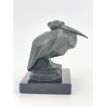 Max Le Verrier, Pelican car mascot, an Art Deco patinated art metal figure