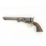 A Colt Navy model .36 calibre six shot percussion revolver, octagonal barrel stamped with the