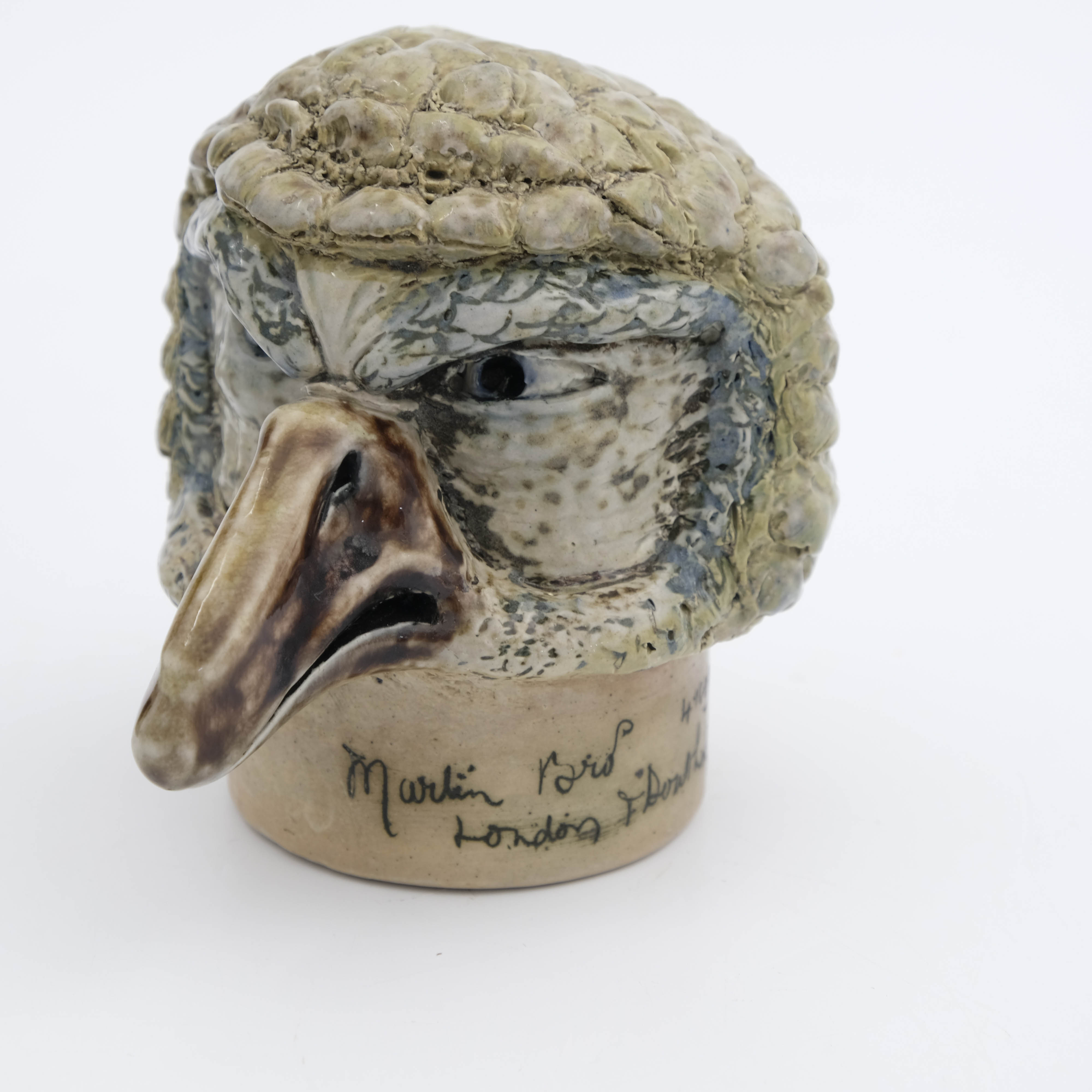 Robert Wallace Martin for Martin Brothers, a characterful Barrister stoneware sculptural jar - Image 14 of 17