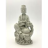 A Chinese blanc de chine figure of Guanyin