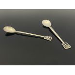H G Murphy, a pair of Arts and Crafts silver spoons, London 1937