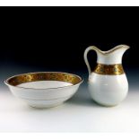 Christopher Dresser for Minton, an Aesthetic Movement jug and bowl, 1866