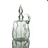 John Orchard for Stevens and Williams, an Arts and Crafts intaglio cut whisky decanter