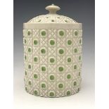 A Belleek Rathmore biscuit jar, second period, circa 1895