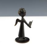 Karl Hagenauer, an Austrian bronze figure, circa 1930, modelled as a singing angel, stamped marks,