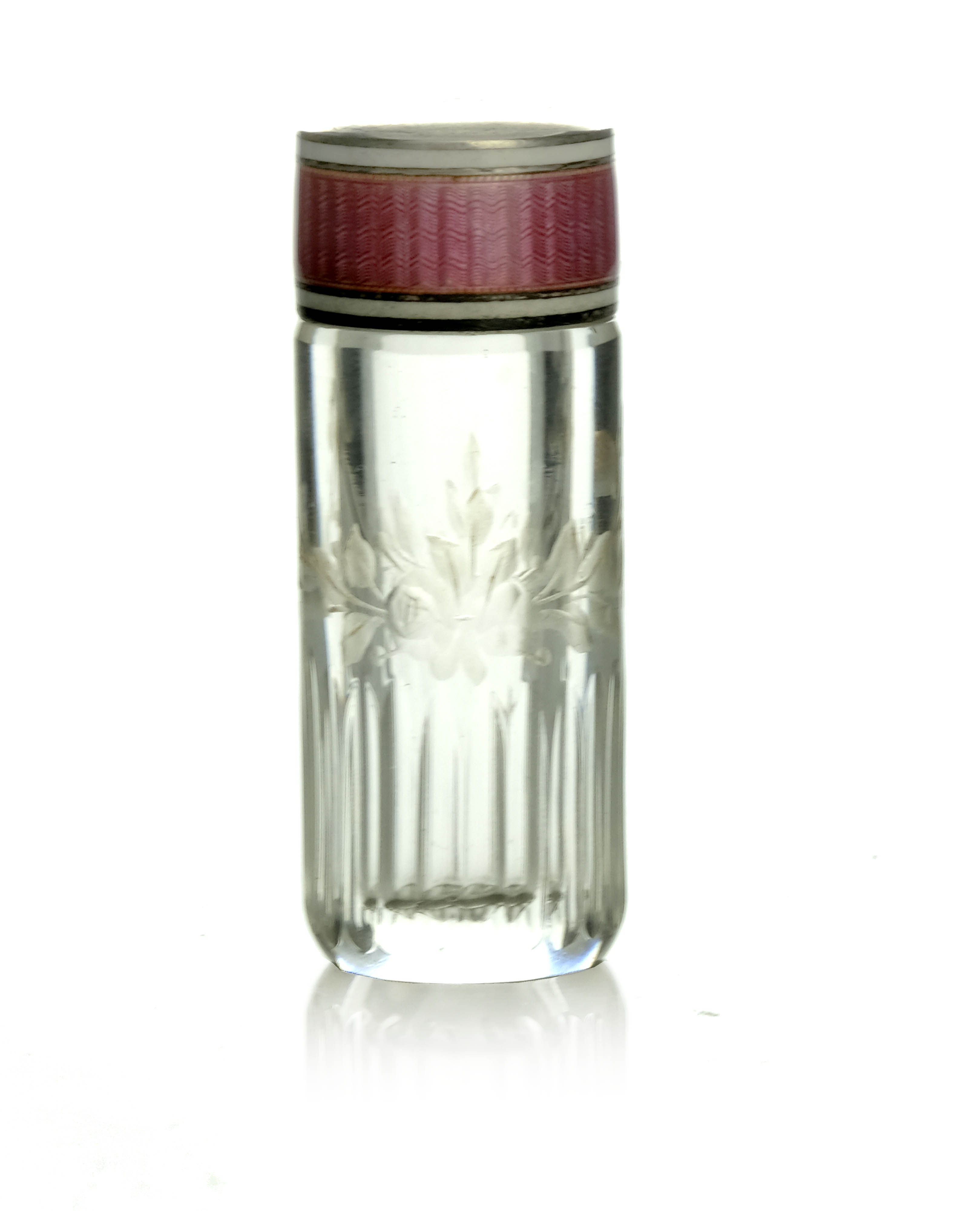 A French silver and enamelled scent bottle, Gaston Bardies, Paris circa 1900