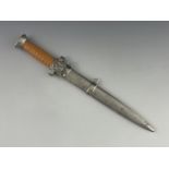 A German Third Reich Red Cross (Deutsches Rotes Kreuz) Officer's dagger, orange plastic grip,