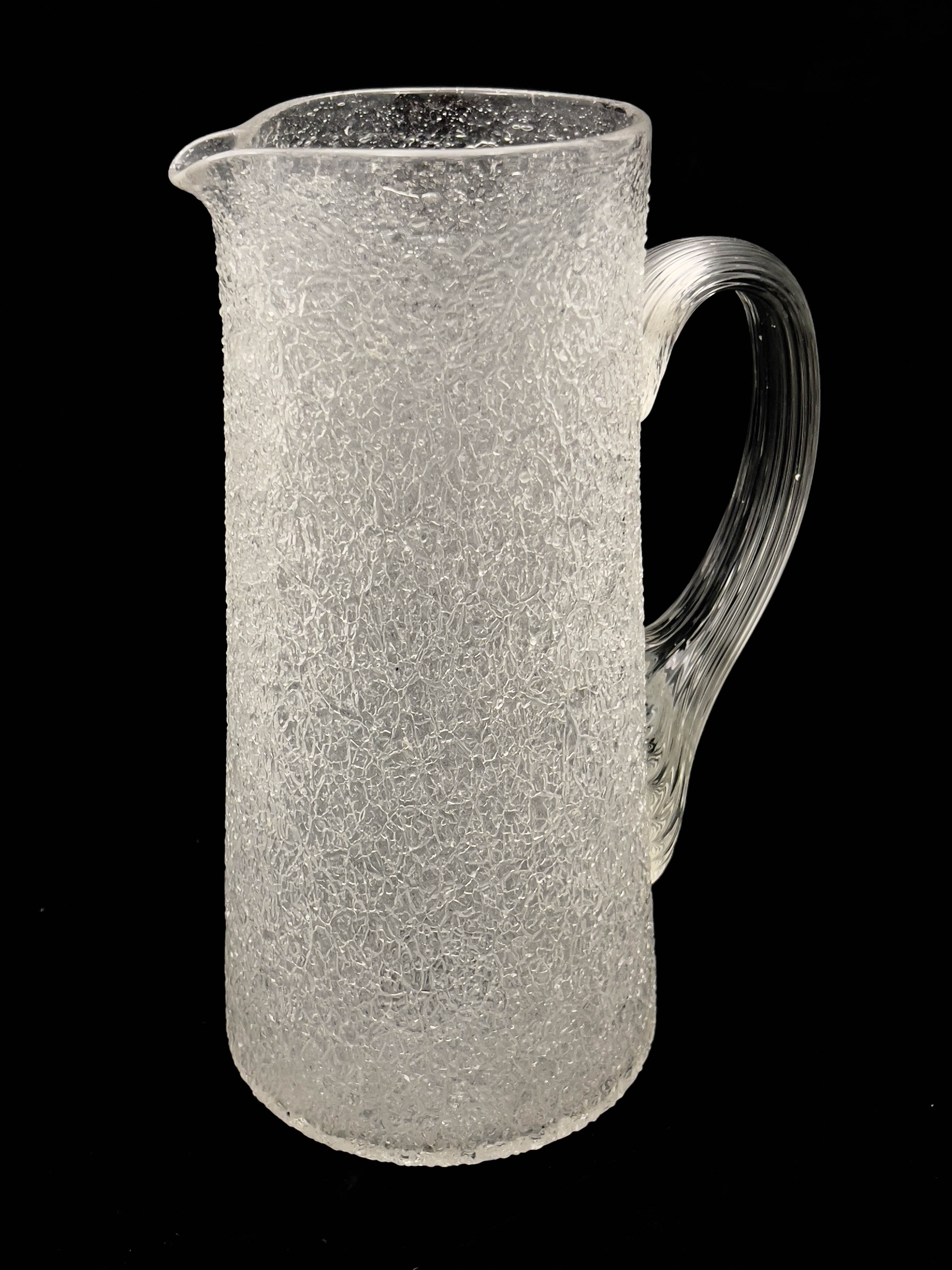 A Victorian overshot glass lemonade jug