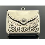 An Edwardian silver stamp case, Crisford and Norris, Birmingham 1909