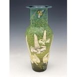 Sally Tuffin for Dennis Chinaworks, Datura pattern vase, Etruscan form, 2002, marked No 1, 41cm high