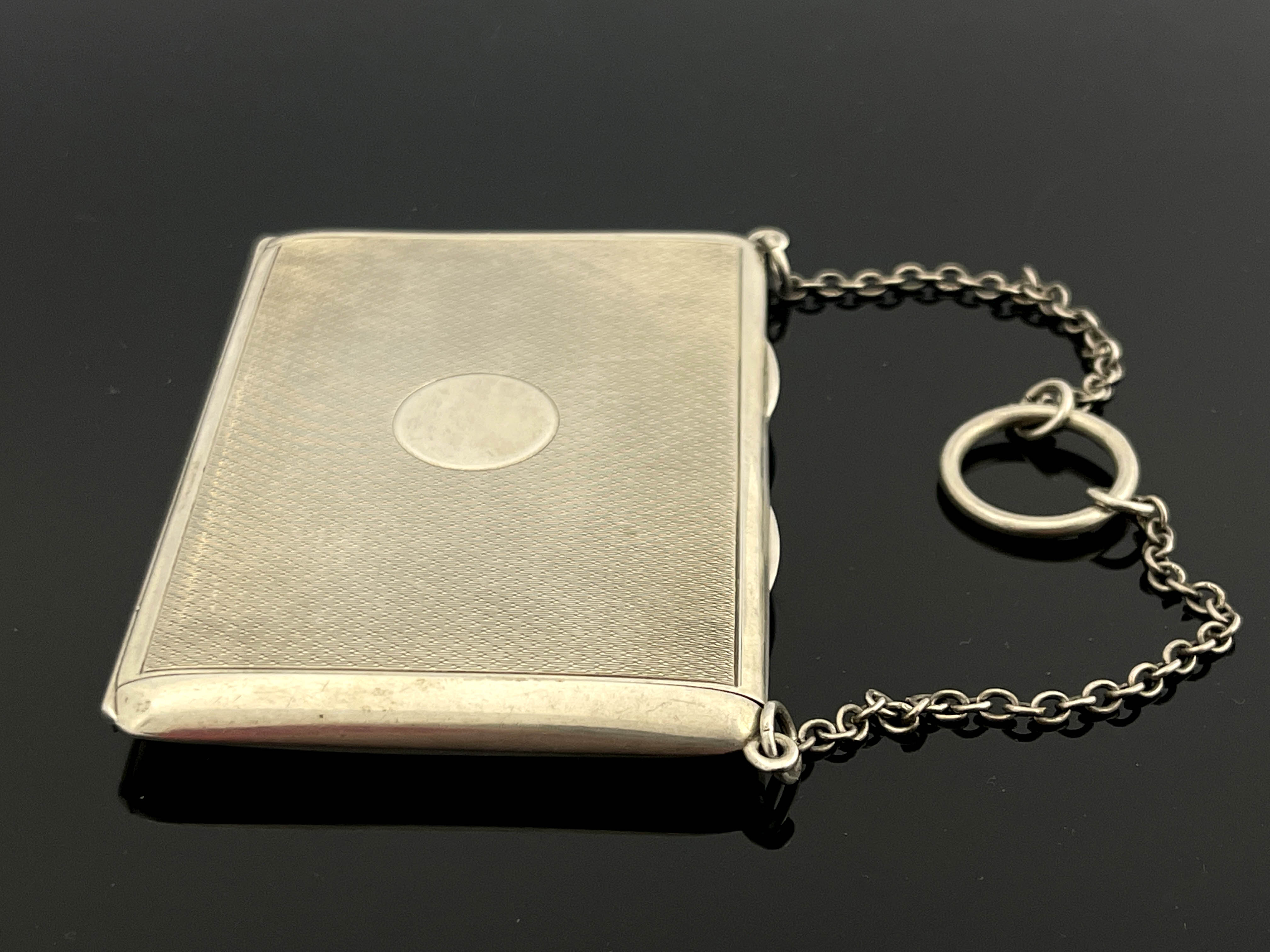 A George V silver card case, Sampson Mordan and Co., London 1919