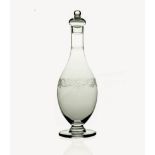 Stefan Rath for J J Lobmeyr, an etched glass decanter in the Barock pattern