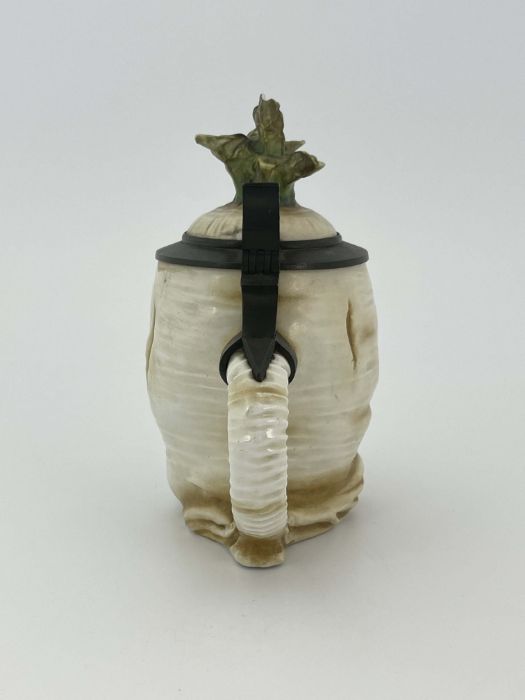 Schierholz, a novelty half litre character stein, modelled as a Sad Radish, pewter mount and inset - Image 3 of 8