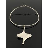 David Andersen, a Modernist silver pendant and collar