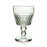 An Edwardian advertising or commemorative cut glass tavern rummer or goblet