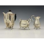 A Victorian and Edwardian silver matched coffee set, Mappin and Webb, London 1900 and 1908