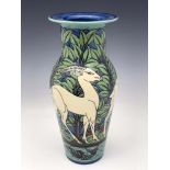 Sally Tuffin for Dennis Chinaworks, After William De Morgan, Etruscan shape with Antelope vase,