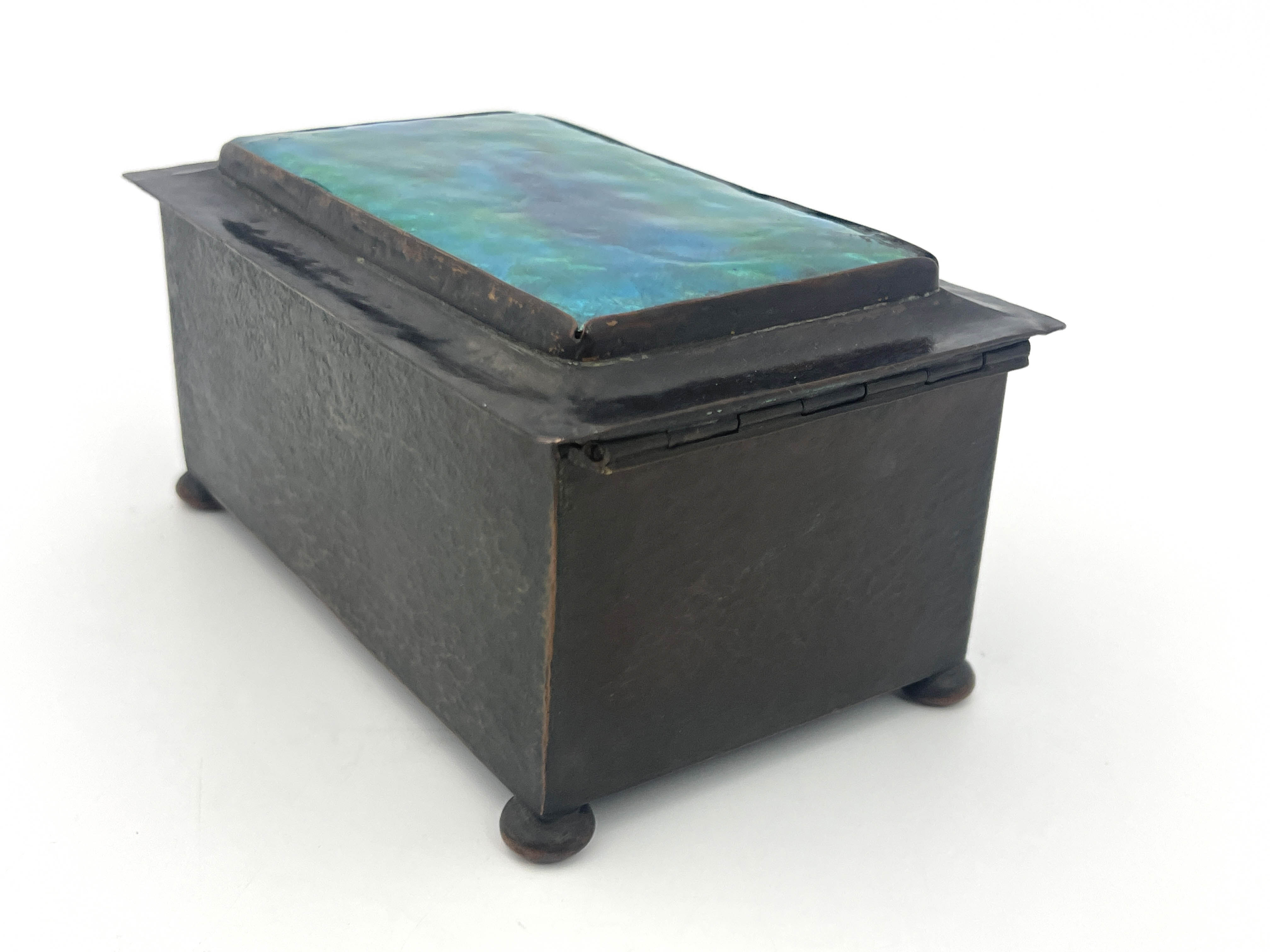 Guild of Handicraft, an Arts and Crafts copper and enamelled box