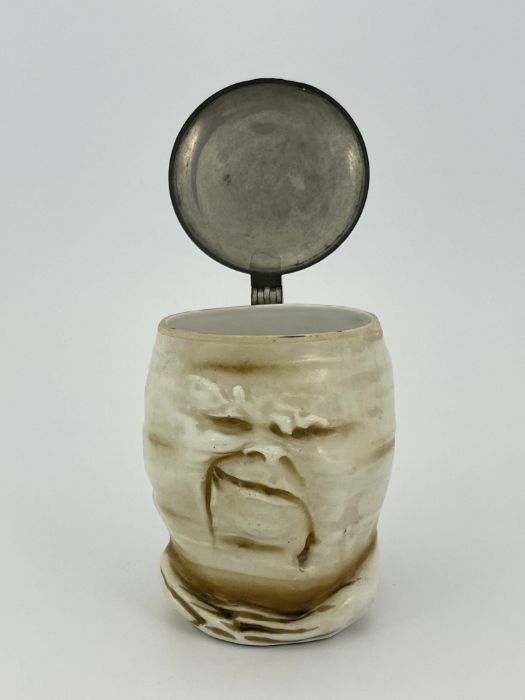 Schierholz, a novelty half litre character stein, modelled as a Sad Radish, pewter mount and inset - Image 4 of 8