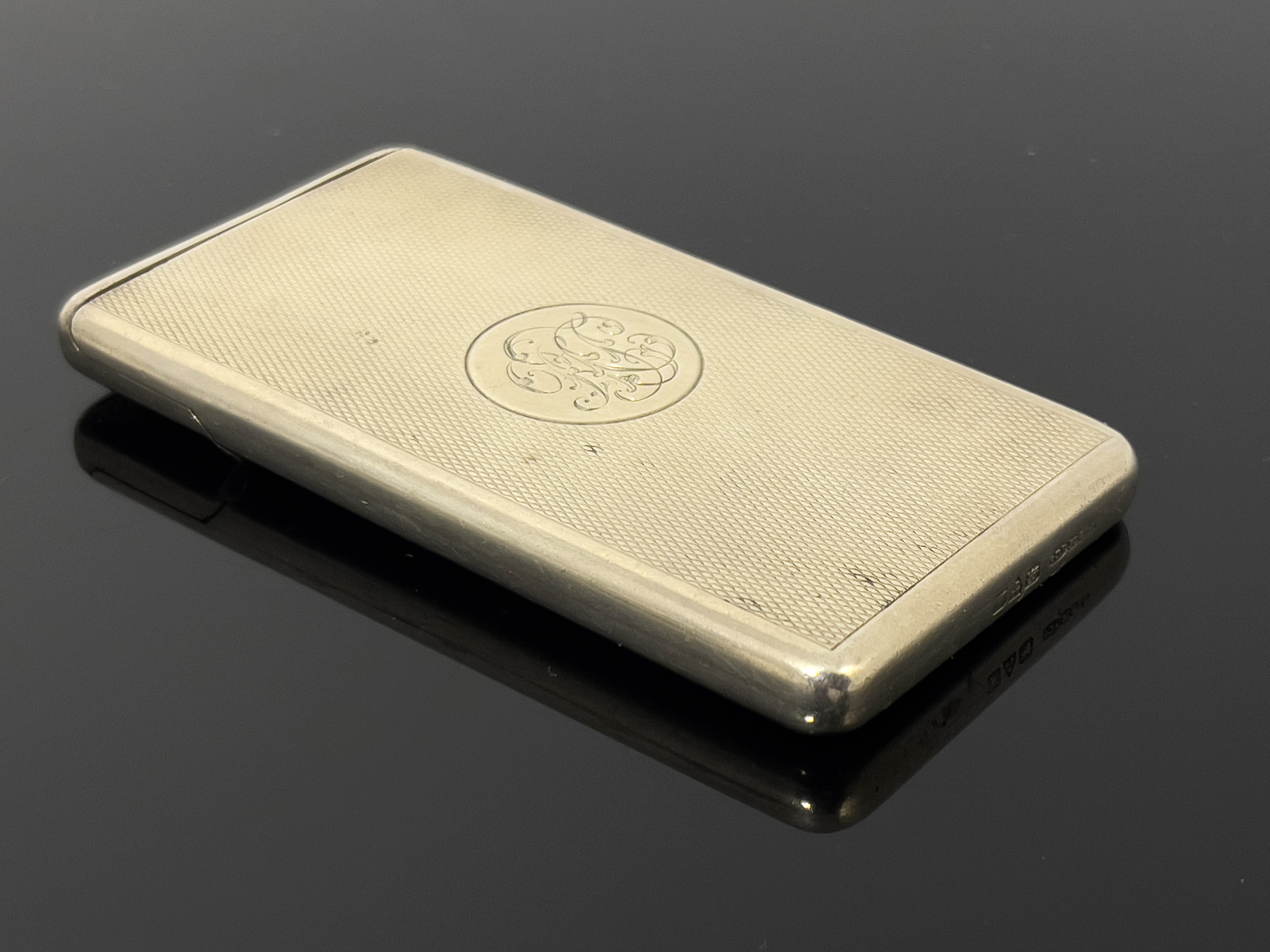 A George V silver card case, Sampson Mordan & Co,