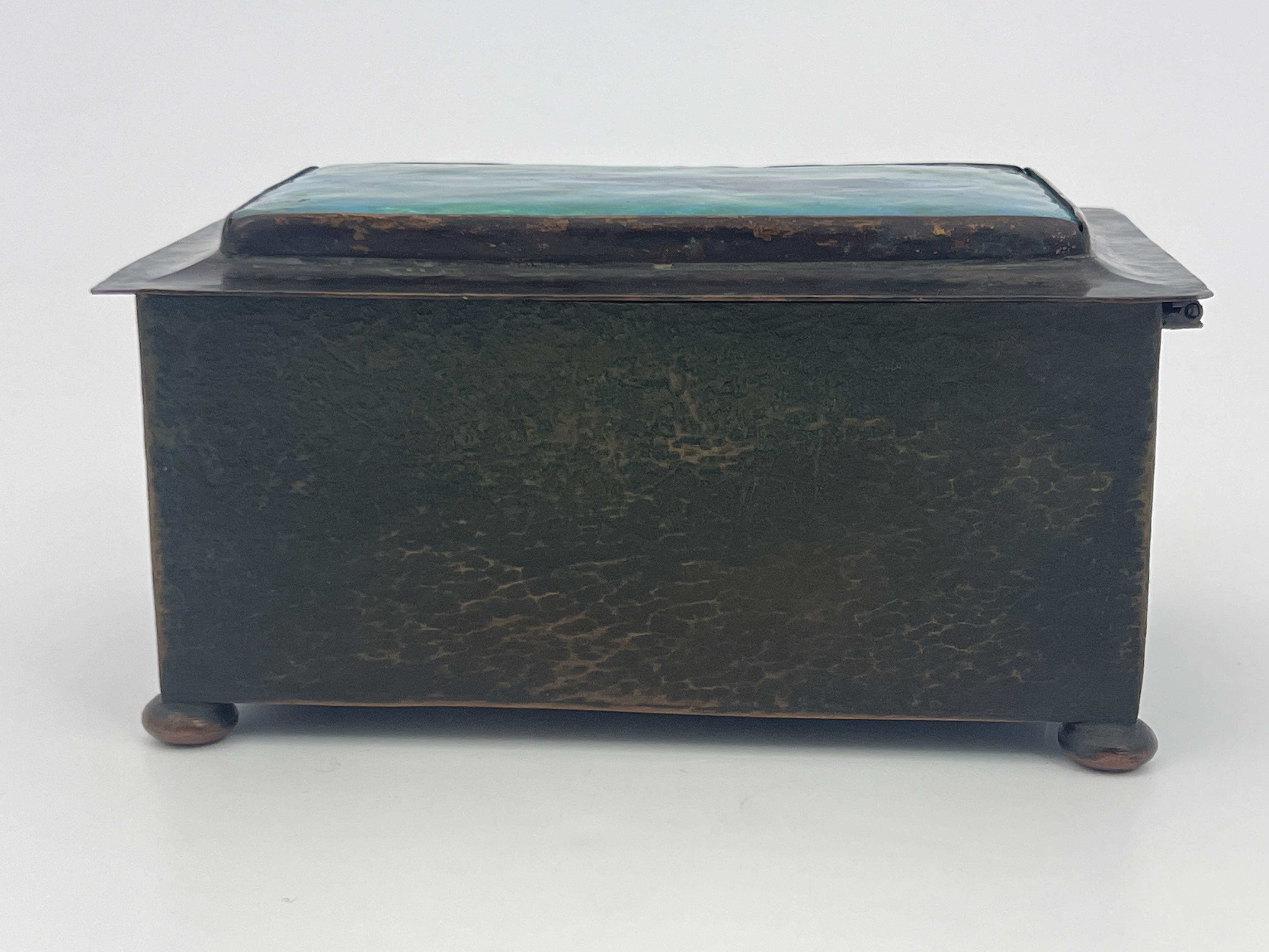 Guild of Handicraft, an Arts and Crafts copper and enamelled box - Image 3 of 5