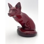 A Royal Doulton Flambe figure of a fox