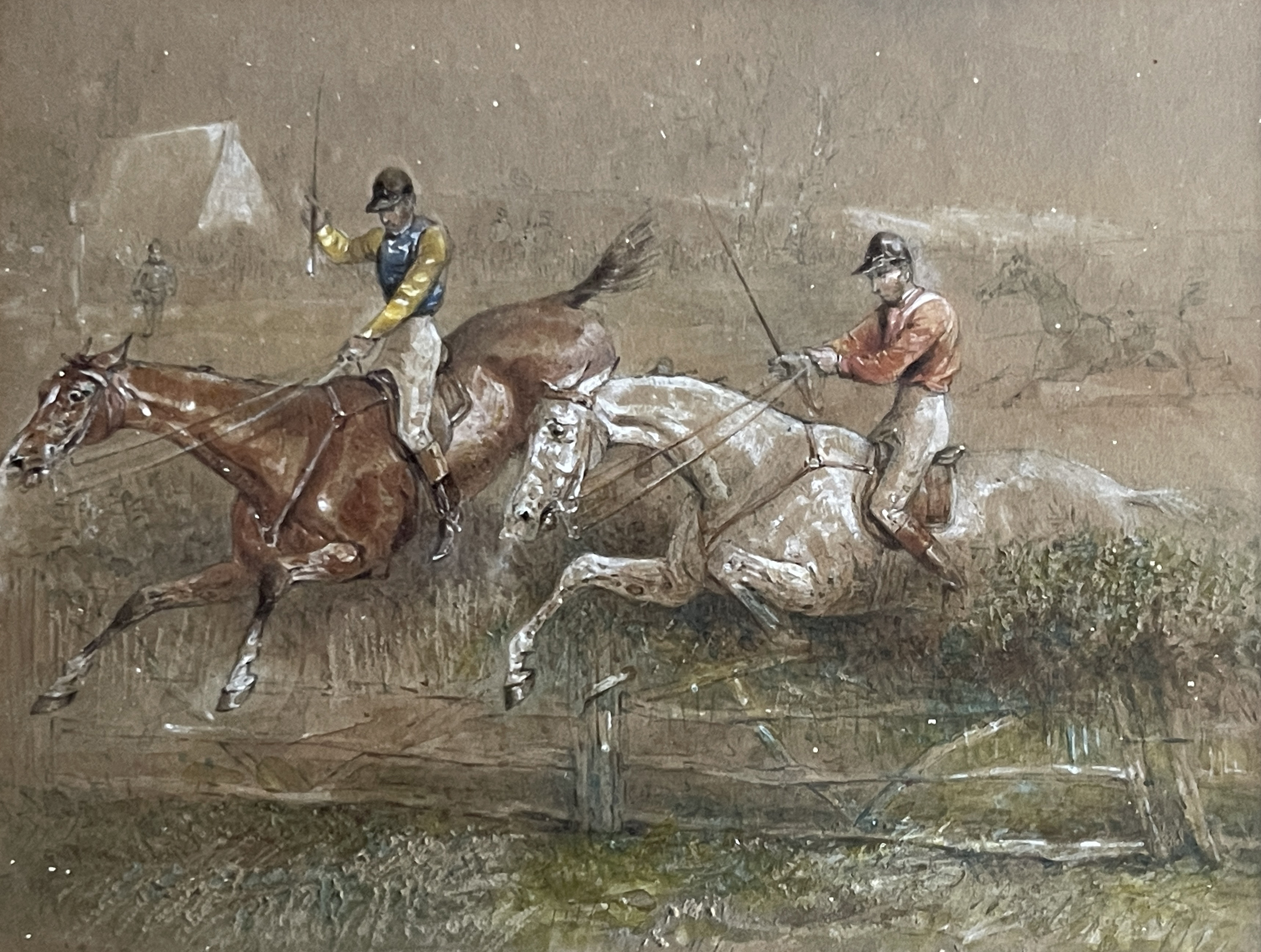 J..H..Meir (?) (British, early 20th Century), horse racing, six, one indistinctly signed and dated