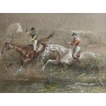 J..H..Meir (?) (British, early 20th Century), horse racing, six, one indistinctly signed and dated