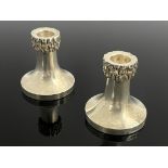 John Alistair Donald, a pair of Modernist silver candlesticks, Sheffield 2000