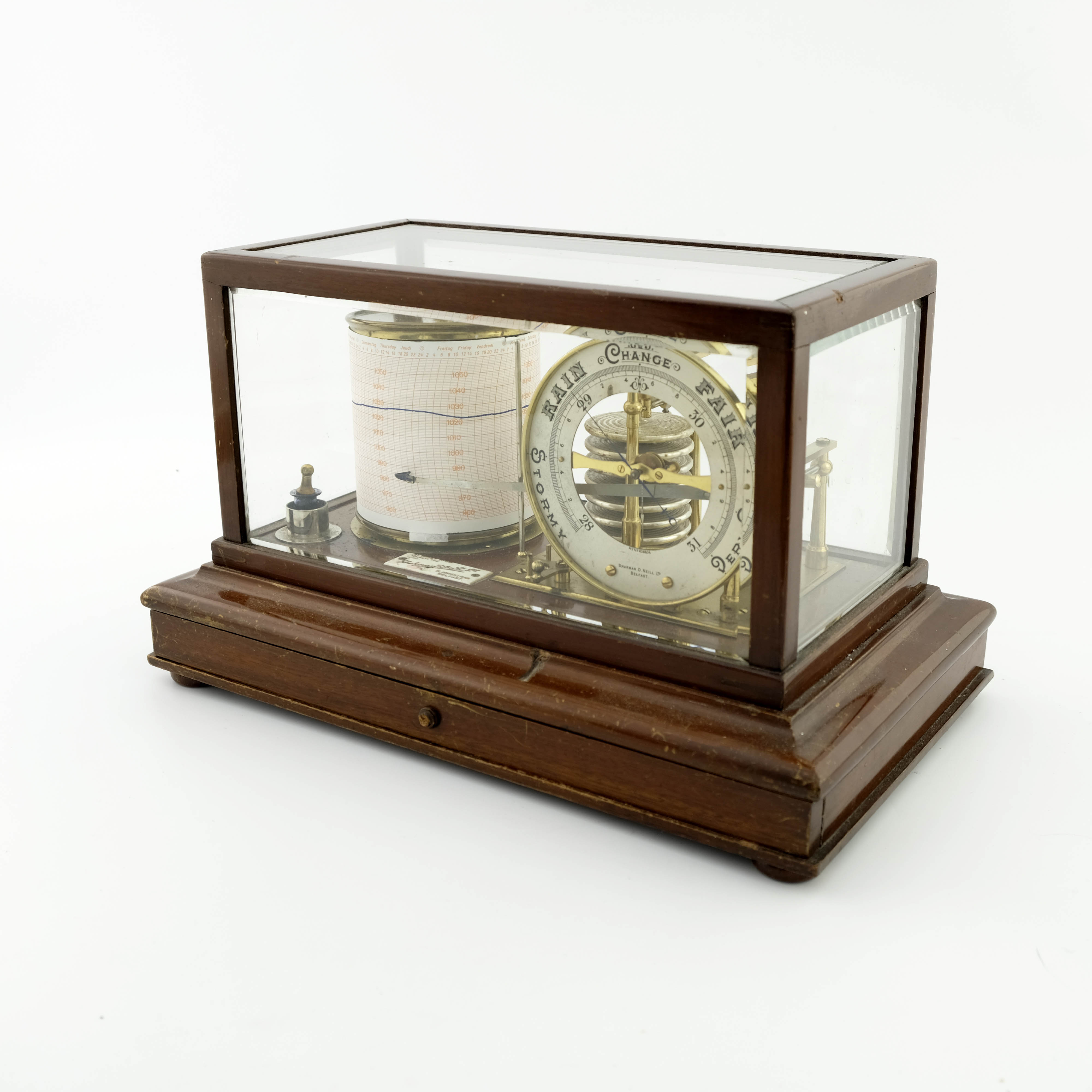 A Sharman D Neill Ltd mahogany cased Barograph, circa 1930