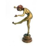 Claire Colinet, Juggler, an Art Deco gilt bronze f