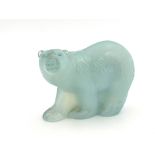 Paul Hoff for Reijmyre, an opalescent glass figure of a polar bear