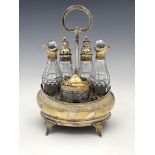 A George III silver cruet and stand, Aleander Field, London 1803