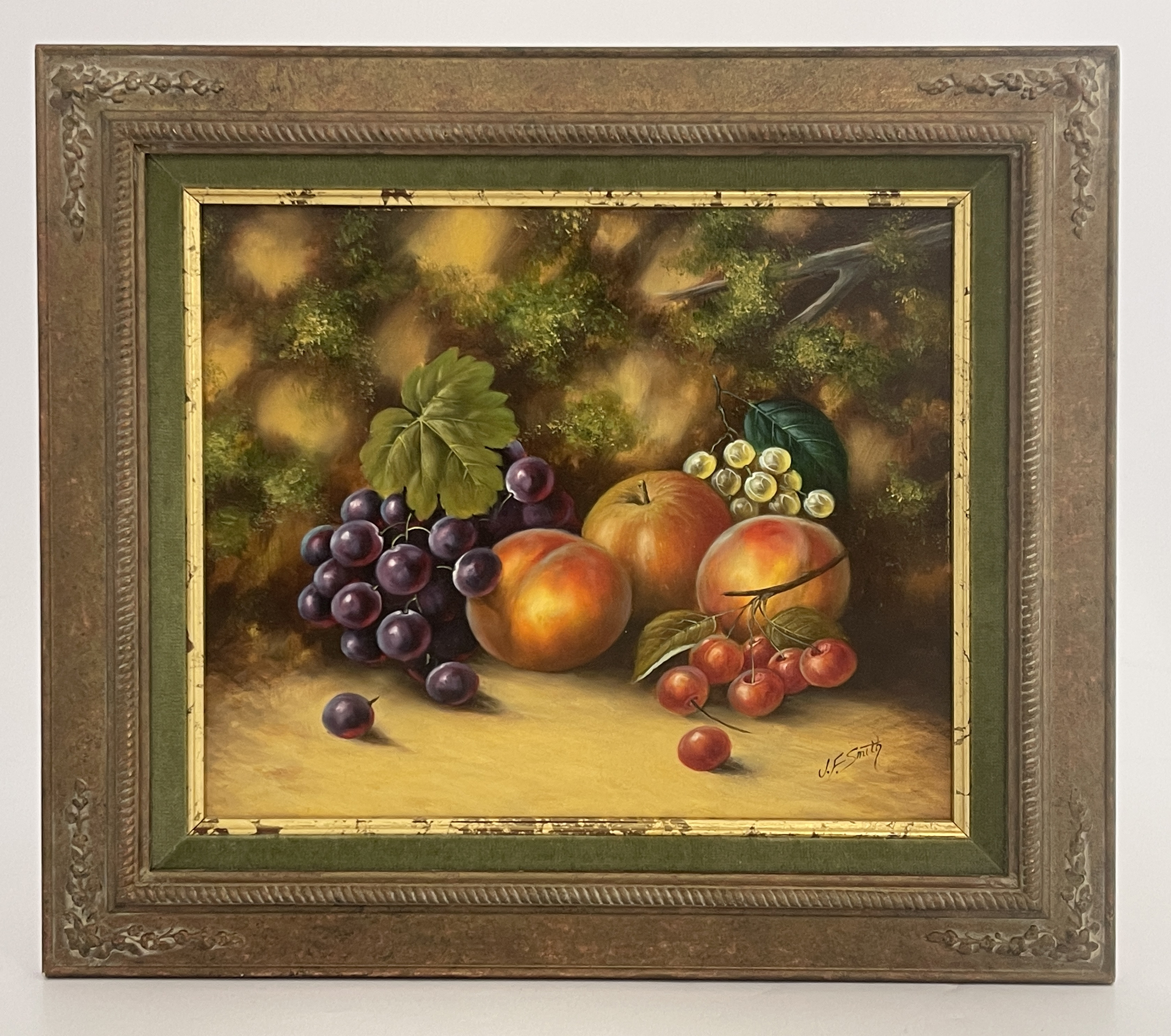 John F Smith (British, b.1934) Still Life of Fruit, signed l.r., after his work for Royal Worcester, - Image 2 of 4