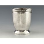 An Art Deco silver plated beaker, JG, Paris circa 1930