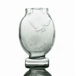 Baccarat, an Aesthetic Movement Japonesque rock crystal vase